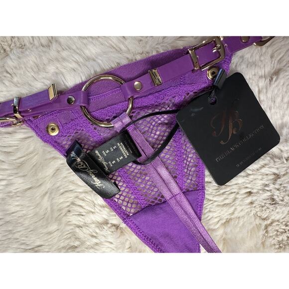 Honey Birdette JASMIN💜 Purple Amethyst Thong Small - Picture 5 of 5